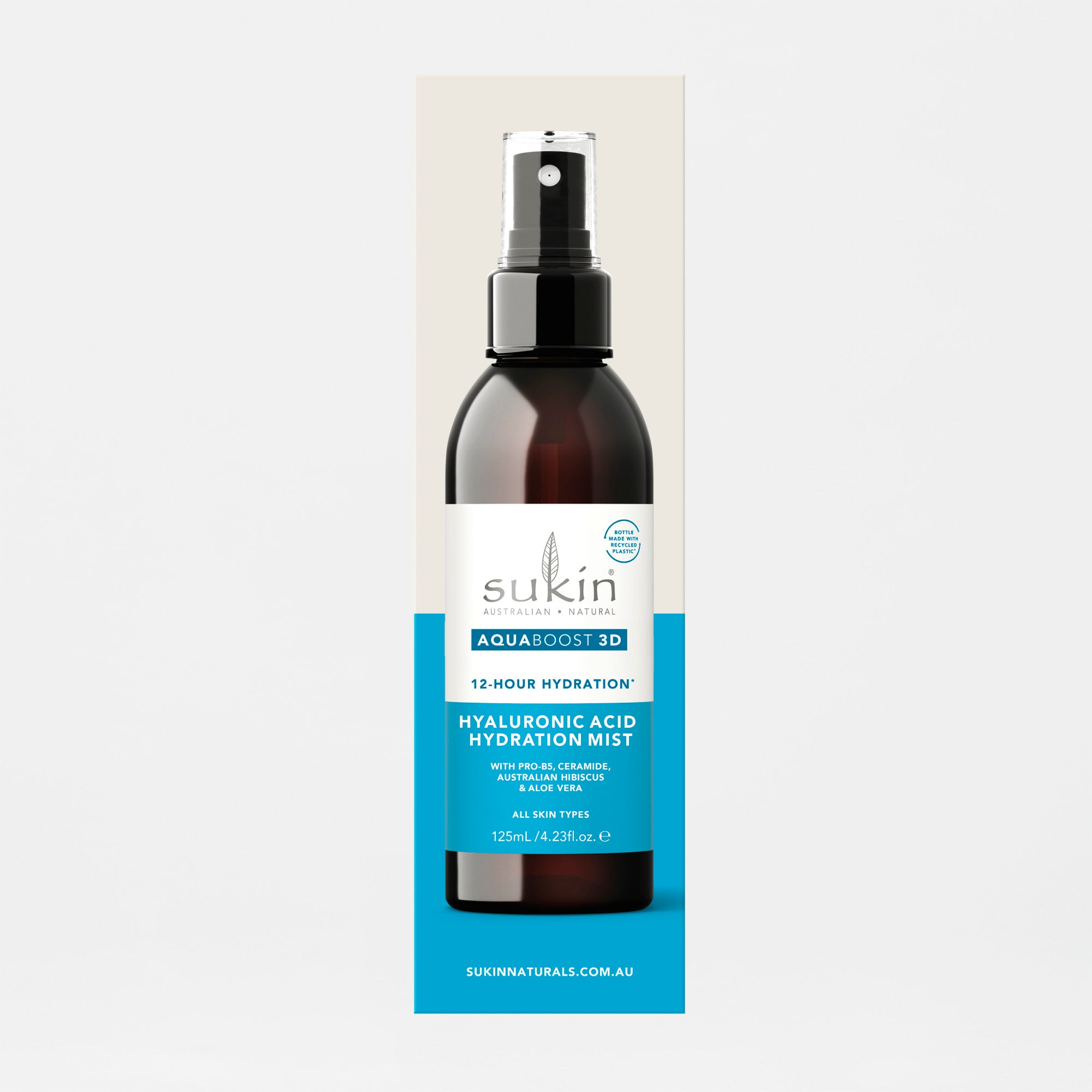ボディ・フェイスケア Aqua Silion Mist Aquaboost 3D Hyaluronic Acid Hydration Mist 125ml – Sukin Naturals UK